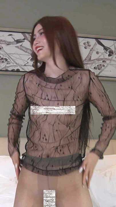 PANS 希希 透明情趣黑丝1V